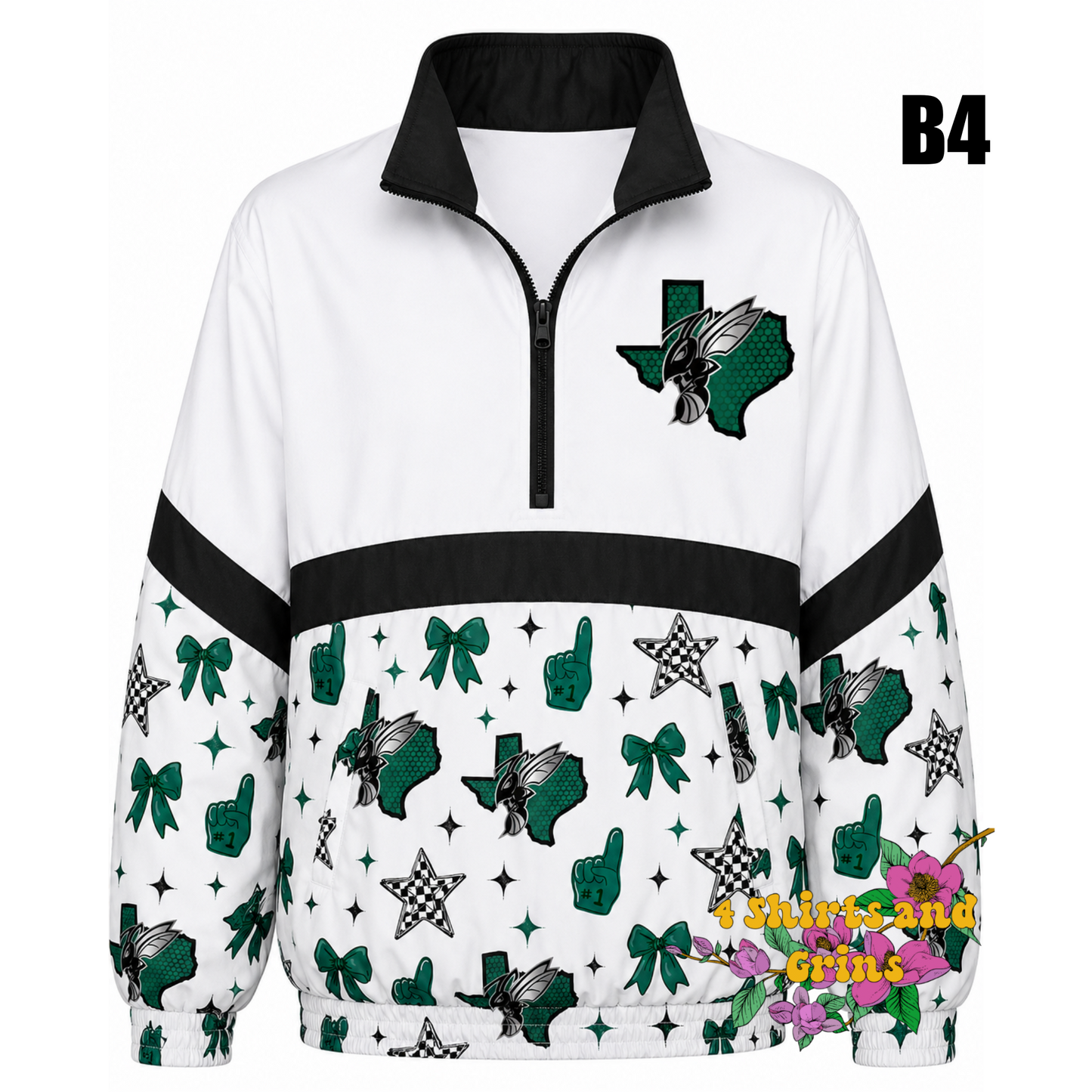 Custom Spirit Jacket Preorder | Personalized Checkerboard or Leopard Quarter Zip Pullover | Youth & Adult Sizes
