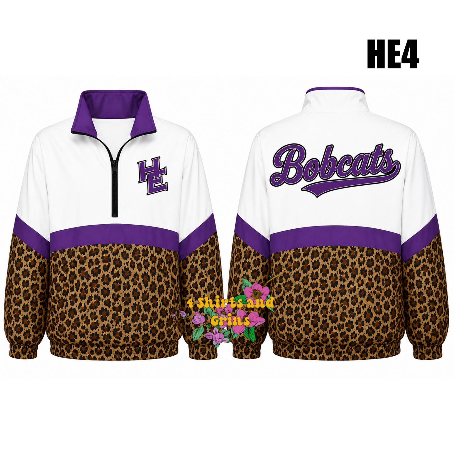 Custom Spirit Jacket Preorder | Personalized Checkerboard or Leopard Quarter Zip Pullover | Youth & Adult Sizes