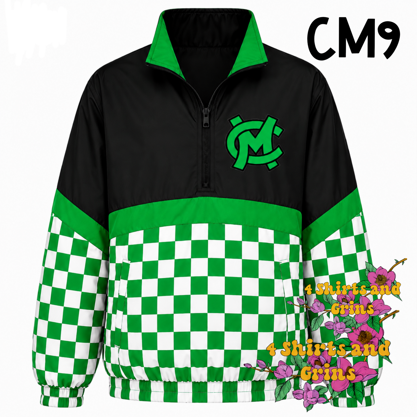 Custom Spirit Jacket Preorder | Personalized Checkerboard or Leopard Quarter Zip Pullover | Youth & Adult Sizes