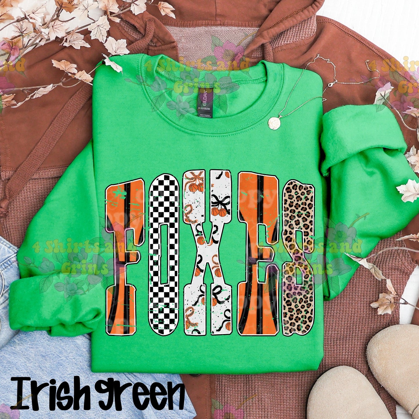 Foxes Basketball Retro Pattern Shirt | Youth & Adult T-Shirt, Long Sleeve, Sweatshirt, or Hoodie