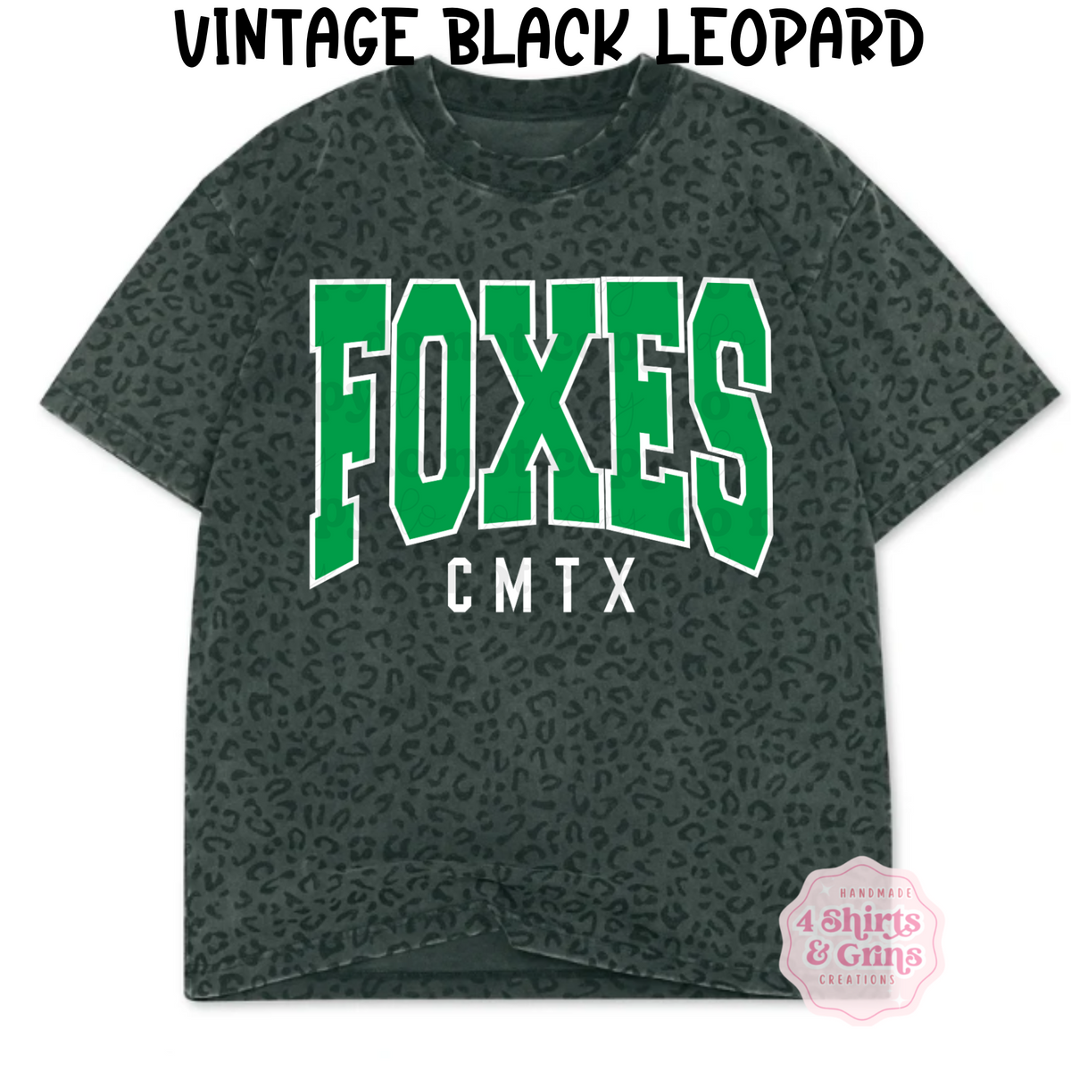 Custom Vintage Camo & Leopard Oversized Boxy Tee
