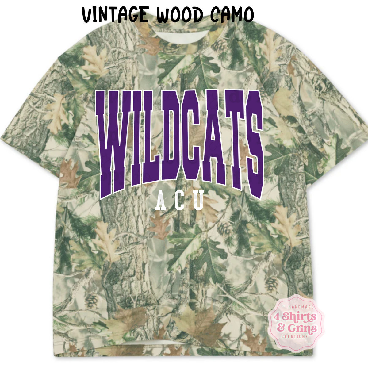 Custom Vintage Camo & Leopard Oversized Boxy Tee