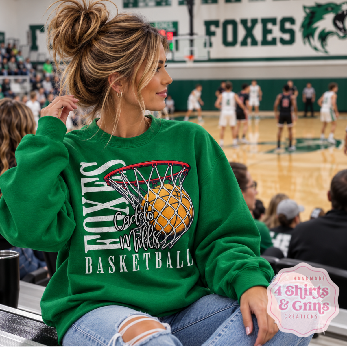 Caddo Mills Foxes Basketball Shirt | Comfort Colors Tee, Long Sleeve or Sweatshirt