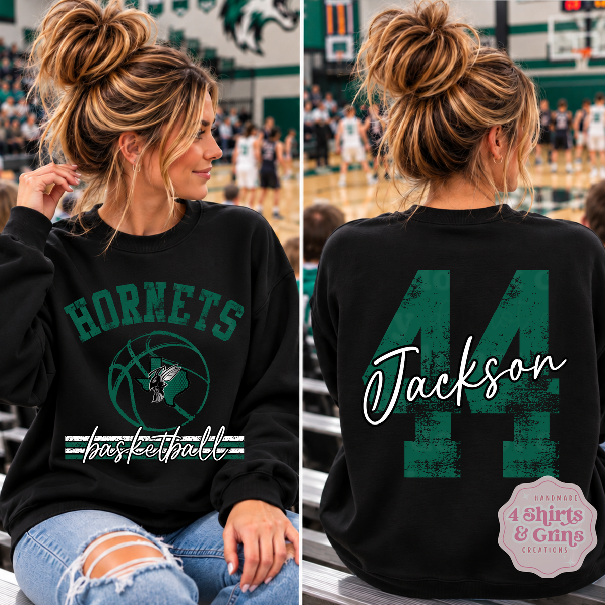 Boles Hornets Basketball – Personalized Player Number Sweatshirt