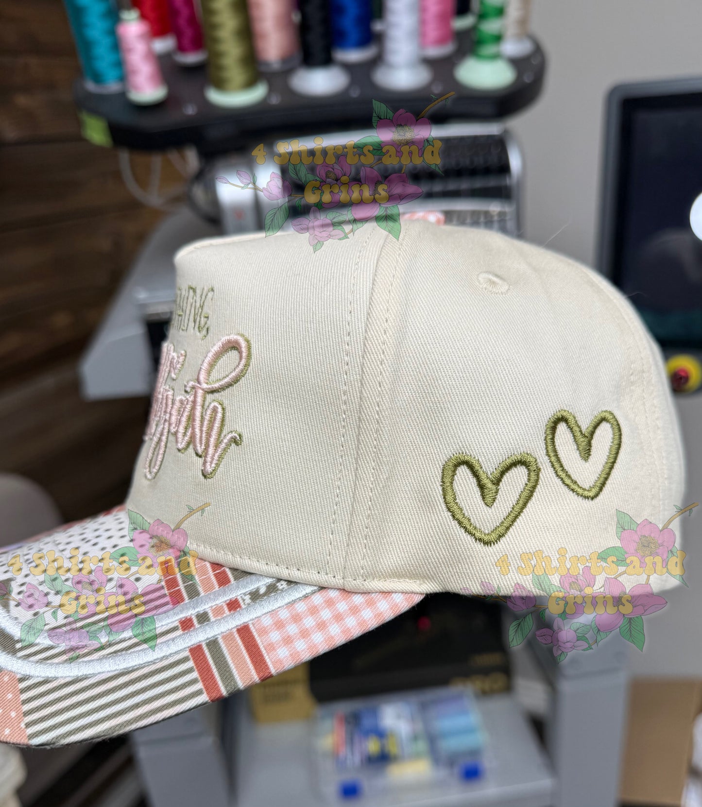 Everything Hallelujah Embroidered Patchwork Trucker Hat