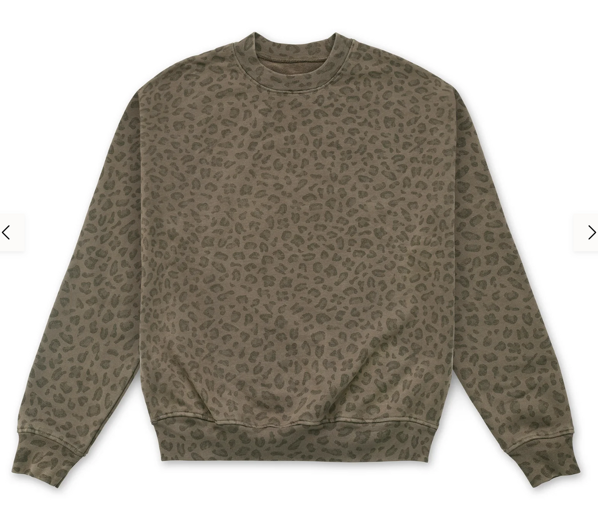 Merry Sequin Embroidered Sweatshirt | Vintage Leopard Oversized Heavyweight Crewneck
