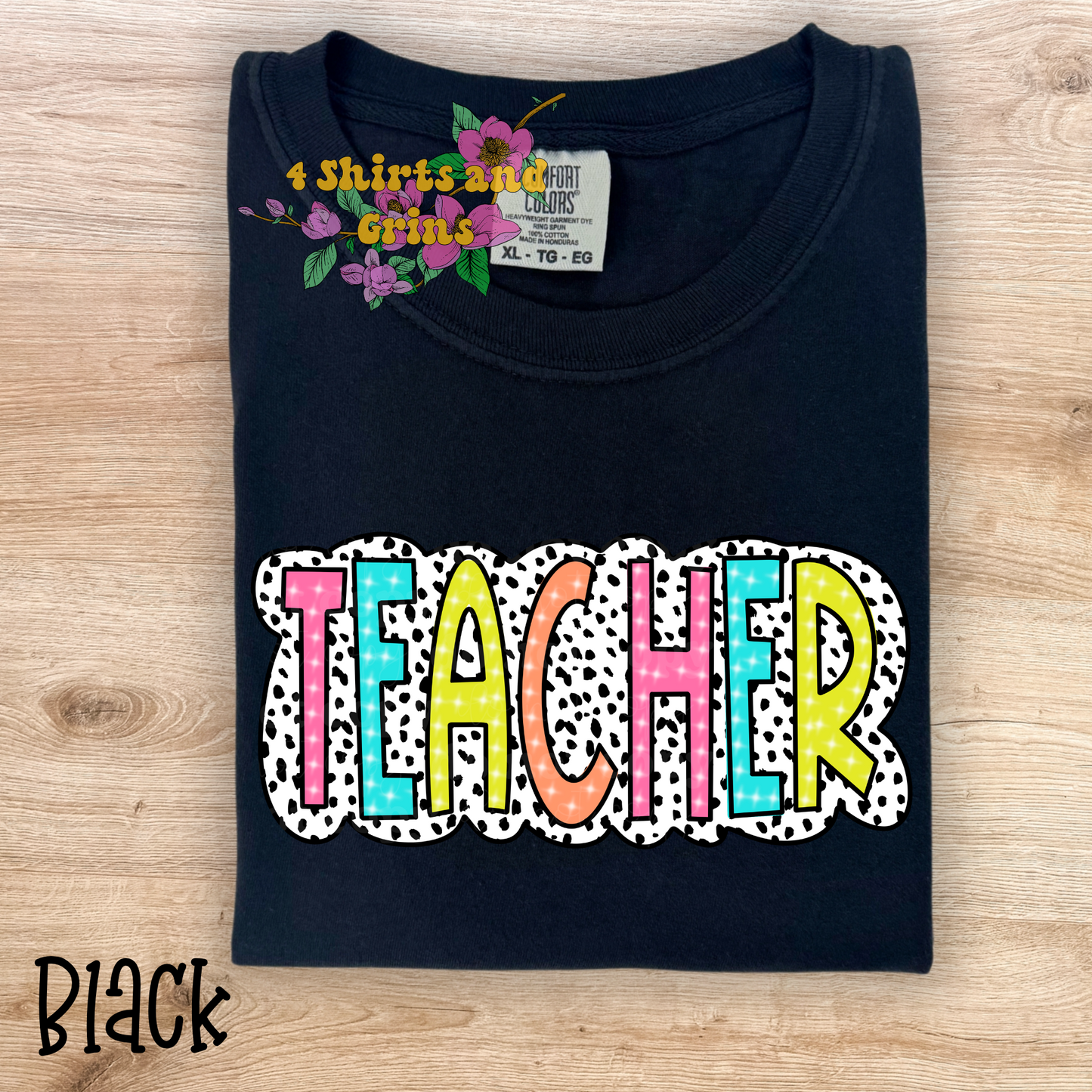 Colorful Dalmatian Teacher Shirt