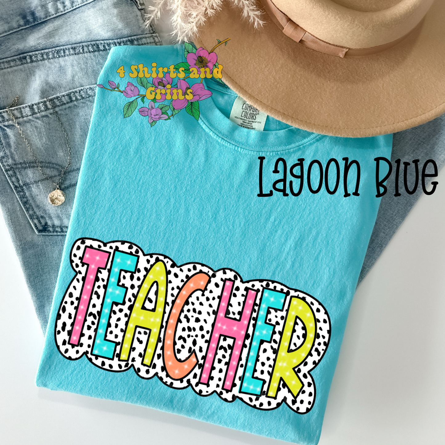 Colorful Dalmatian Teacher Shirt