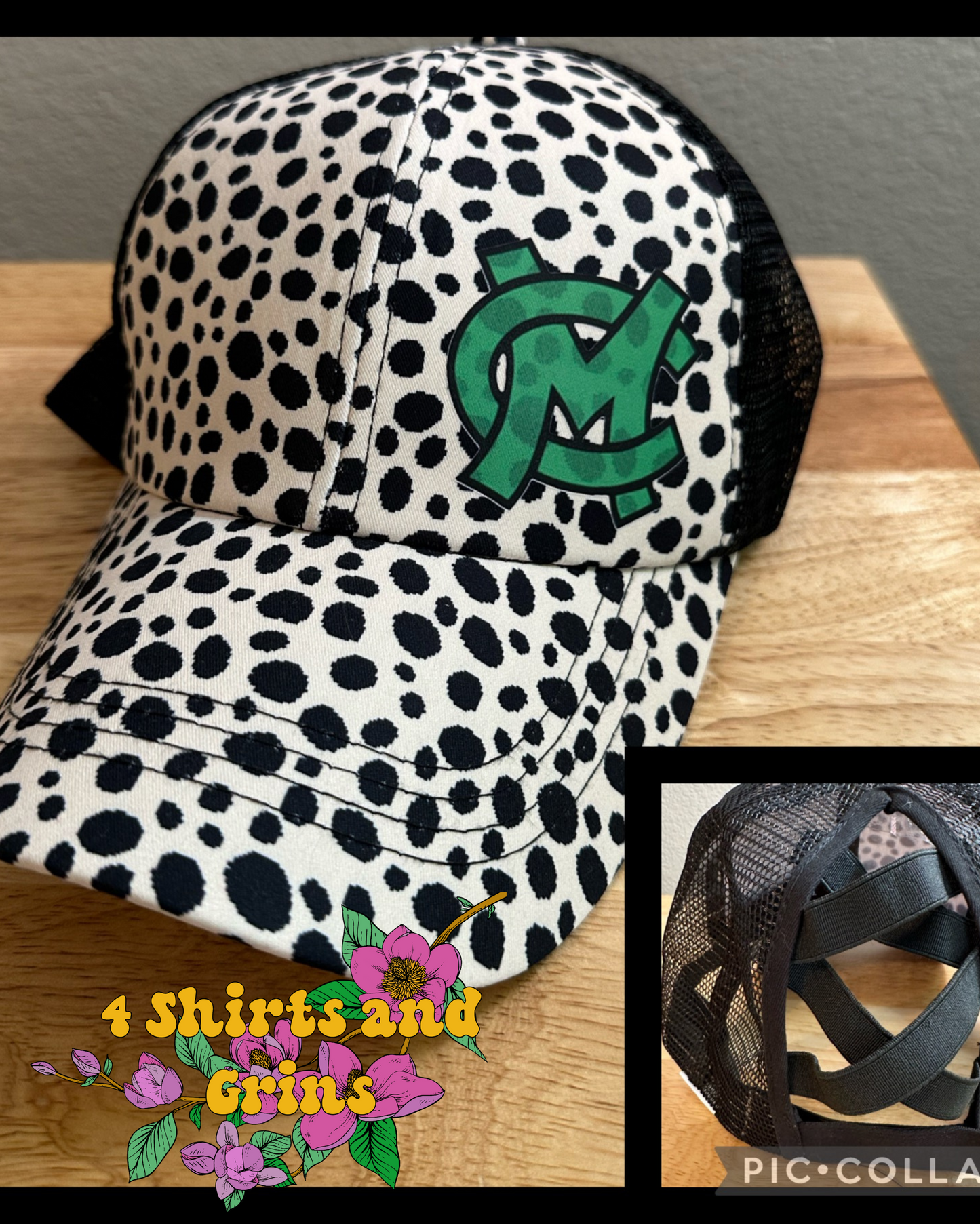 Leopard Print CM Ponytail Hat