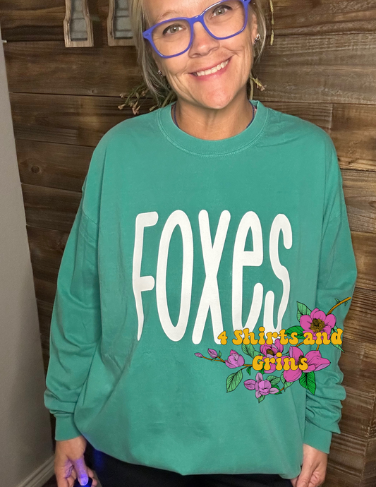 Long Sleeve Comfort Colors Foxes Shirt