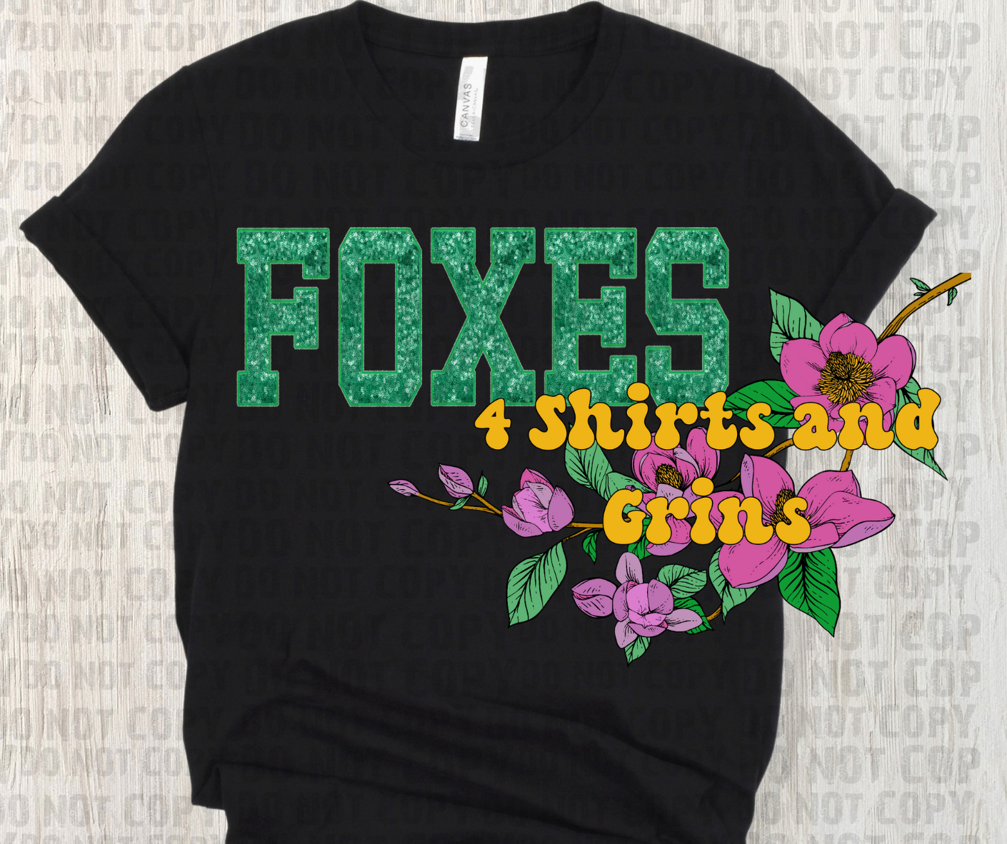 Faux Embroidery Sequins FOXES