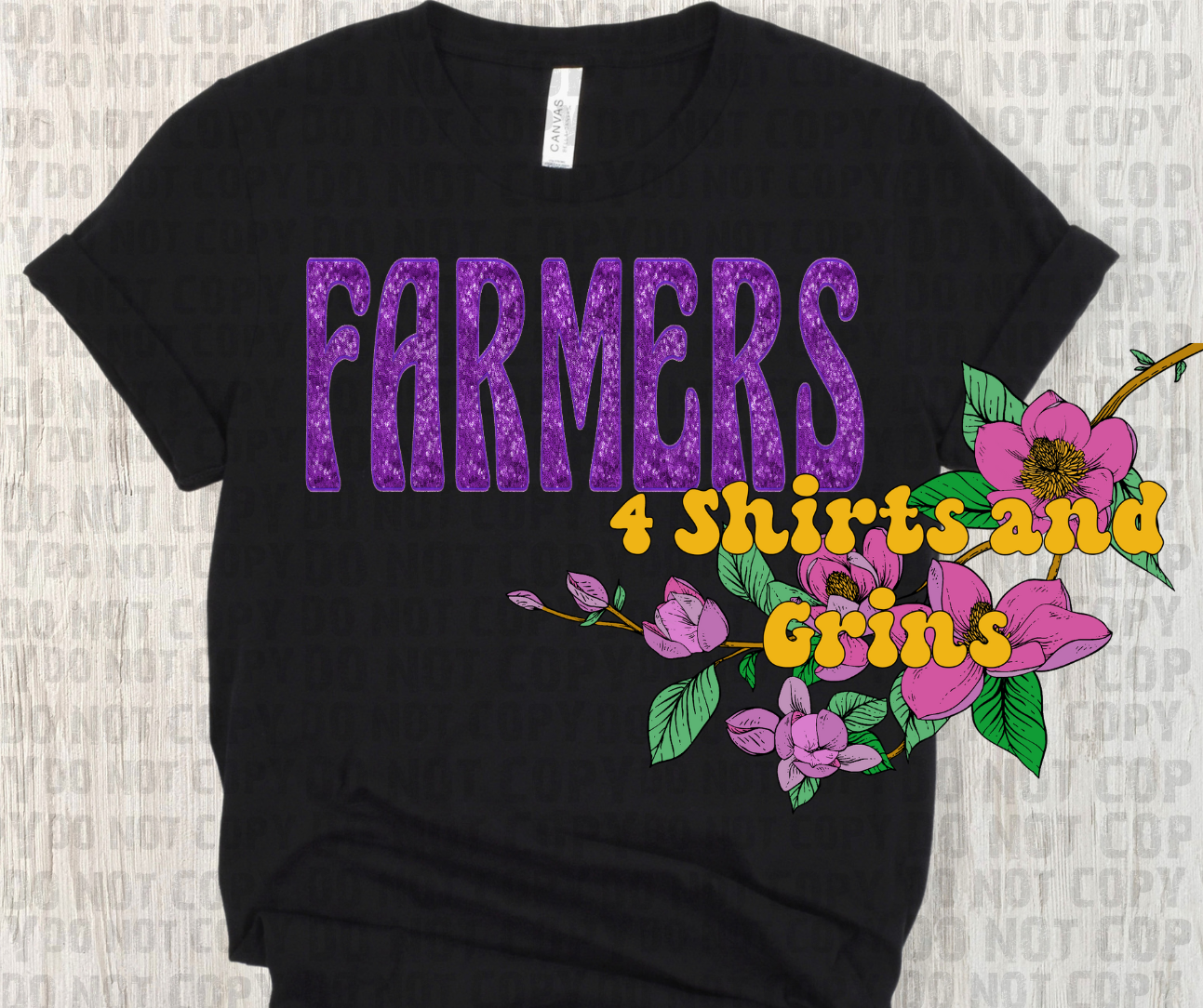 Faux Embroidery Sequins Groovy Farmers