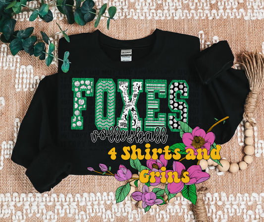 Foxes Volleyball - Multi Letter Design