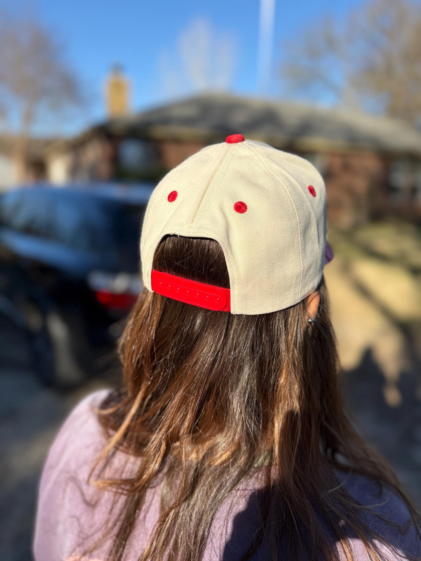3D Puff “Batter Up” Ponytail Hat – Softball or Baseball Print Brim | Magna Pony Adjustable Cap