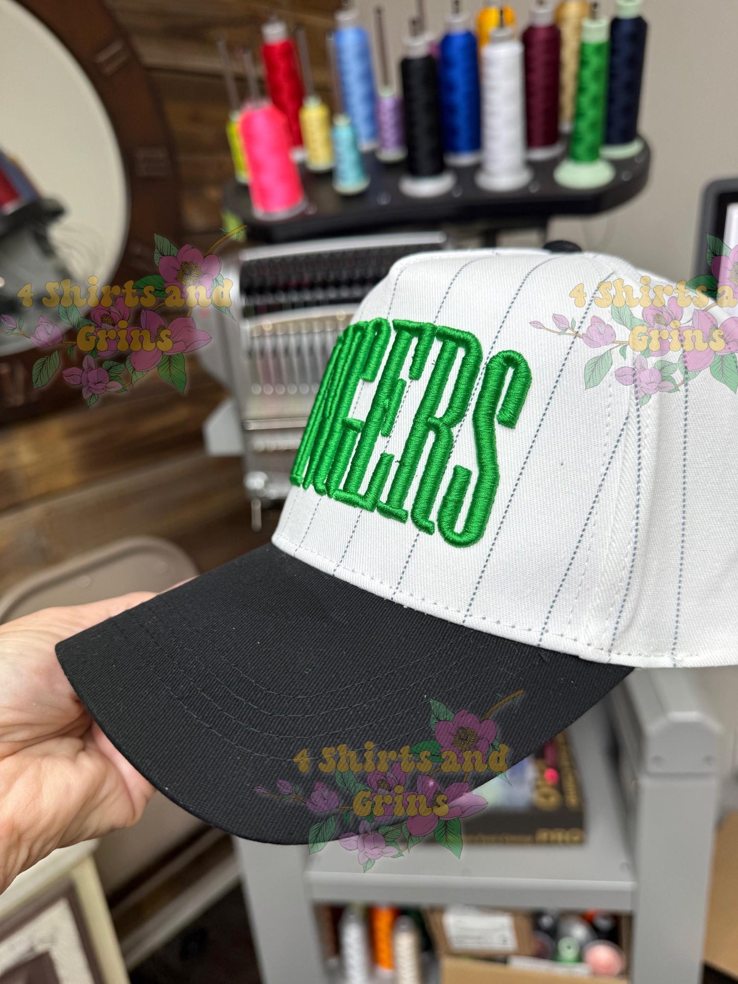 Dingers Hat Puff Embroidery, Baseball Hat, Custom Color Trucker Hat, 3D Embroidered Cap, Game Day Hat, Softball Hat