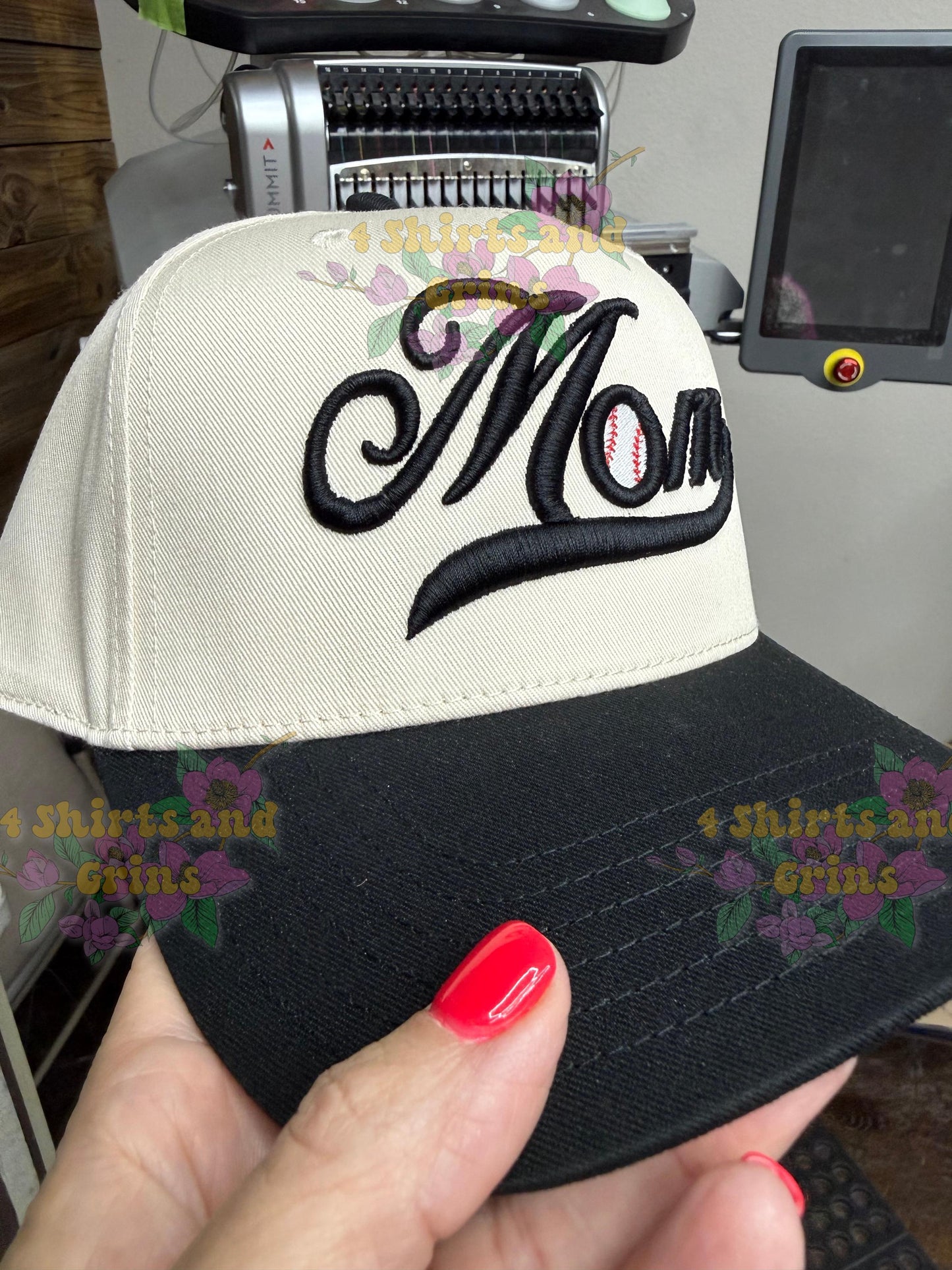 Baseball Mom Hat, Softball Mom 3D Puff Embroidered Hat, Custom Sports Mom Cap, Game Day Trucker Hat, Personalized Hat