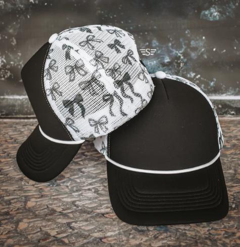 Custom Mama Trucker Hat | Glitter Puff Hat | Bow Trucker Hat | Personalized Foam Hat | Cute Mom Hat | Girly Baseball Cap