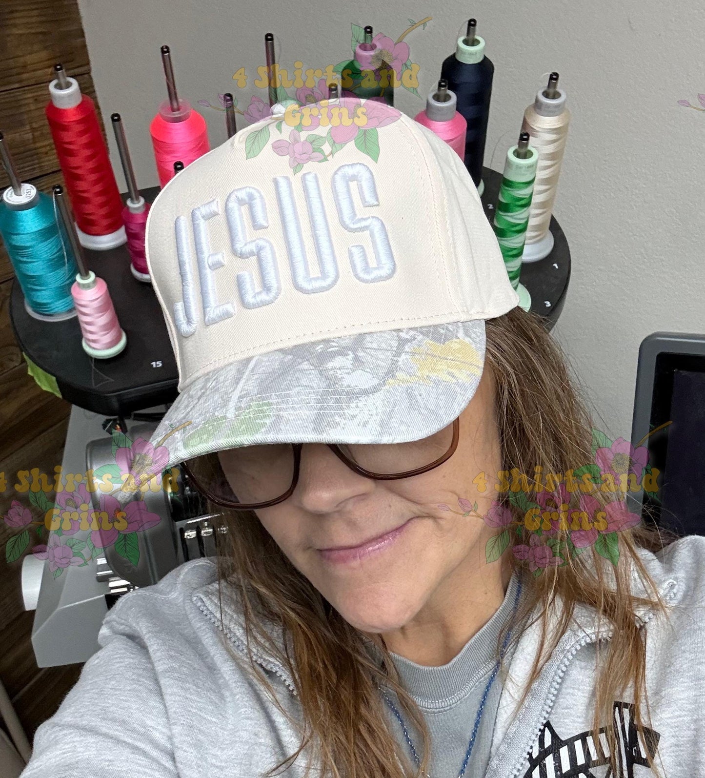 Jesus 3D Puff Embroidered Hat, Christian Hat, Faith Trucker Hat, Camo Bill Snapback, Custom Embroidery Hat
