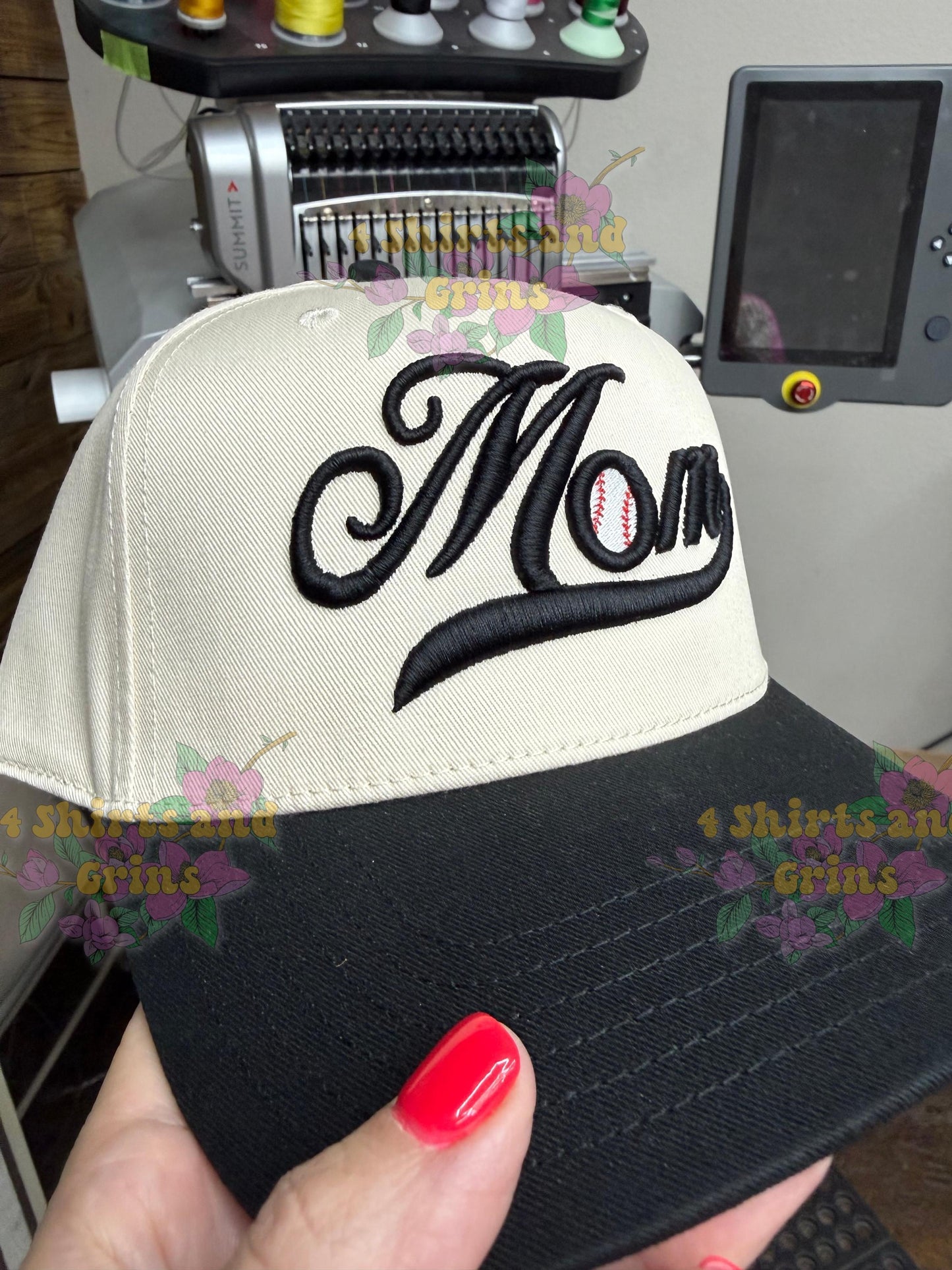 Baseball Mom Hat, Softball Mom 3D Puff Embroidered Hat, Custom Sports Mom Cap, Game Day Trucker Hat, Personalized Hat