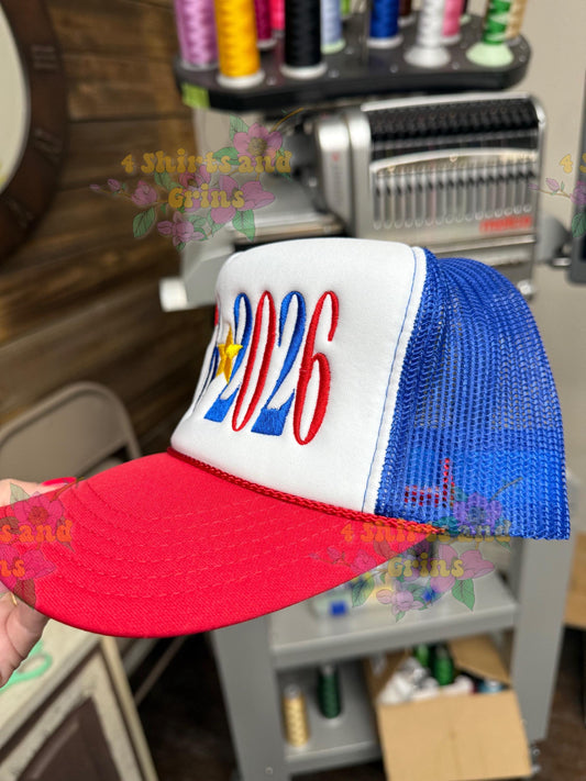 1776 2026 Embroidered Otto Foam Trucker Hat | America 250 Patriotic Snapback Hat 🇺🇸⭐🧢