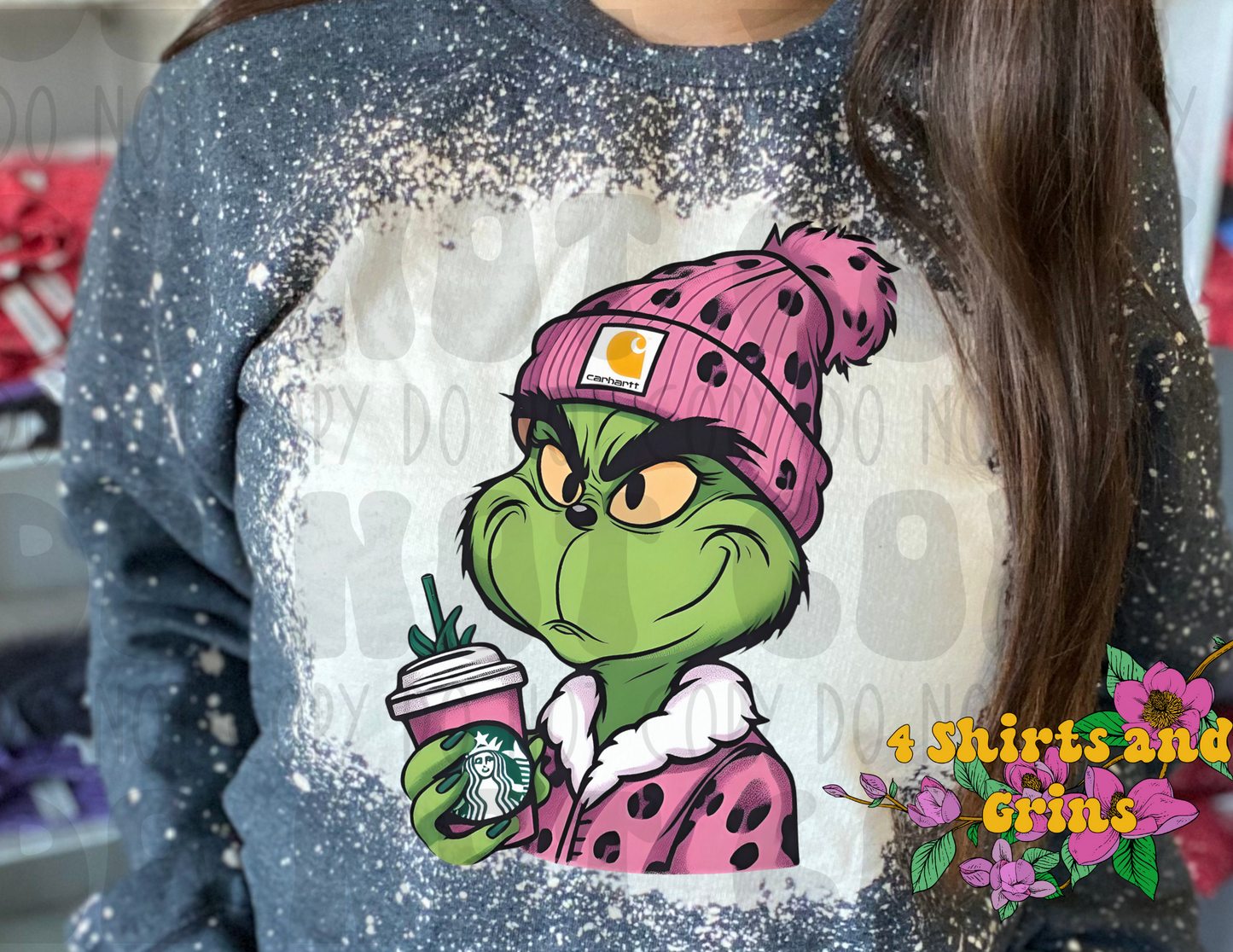 Boujee Green Man Pink Hat Sweatshirt