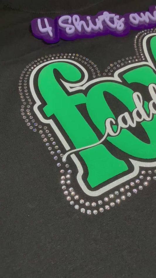 Caddo Mills Foxes Puff & Rhinestone Shirt – Youth & Adult | T-Shirt, Long Sleeve, or Sweatshirt