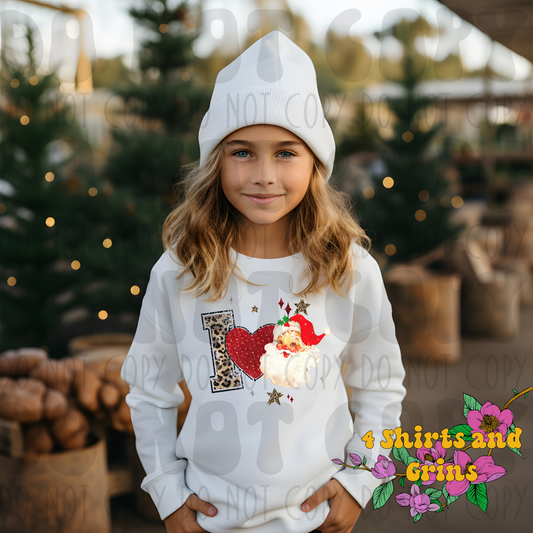 I Heart Santa Sweatshirt (Toddler/Youth Sizes)